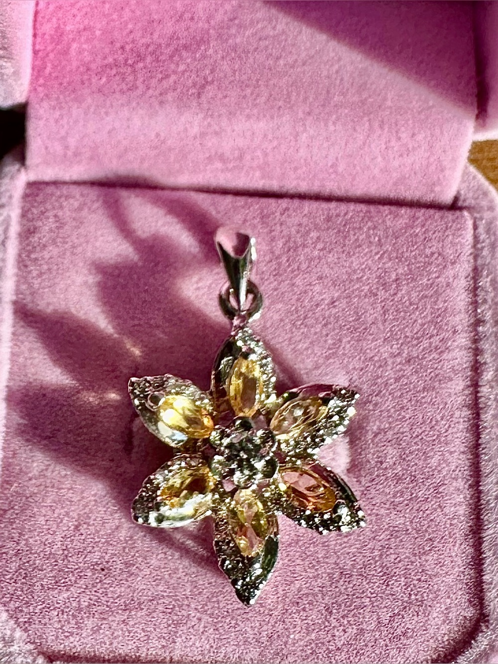 8.5 Carat Brazilian Citrine and White Topaz